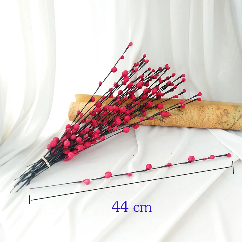 Plantas artificiales ramas flor Bud estampa DIY arreglo Flower hogar boda Decoration Navidad auno Nuevo Fotografia