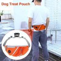 washable portable snack pet supplies adjustable belt dog treat pouch soft outdoor waist running walking hand free training bag