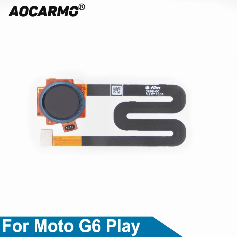 

Aocarmo For Moto G6 Play Home Button Touch ID Fingerprint Sensor Flex Cable Replacement Repair Parts