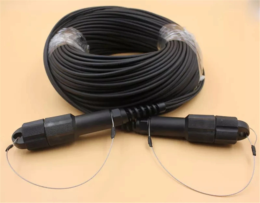 50mtr 4-ядерный TPU наружный OM3 LC-LC волоконно-оптический патч-корд водонепроницаемый