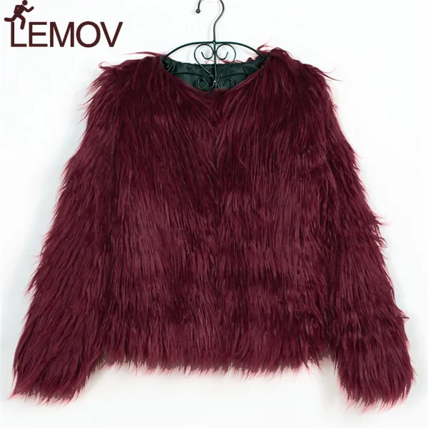 Пушистый мех пальто для женщин пушистый теплый длинный рукав женская верхняя