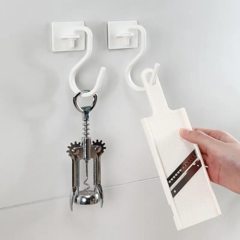 

Punch-free Creative Storage Rack Multifunctional Storage Rack For Kitchen Closet Home Wall-mounted Multi-Purpose Hooks ABS