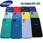 Samsung Galaxy A12 чехол мягкий на ощупь чехол-бампер шелковистый силикон 12 5G A22 G4 5G мобильный чехол для телефона