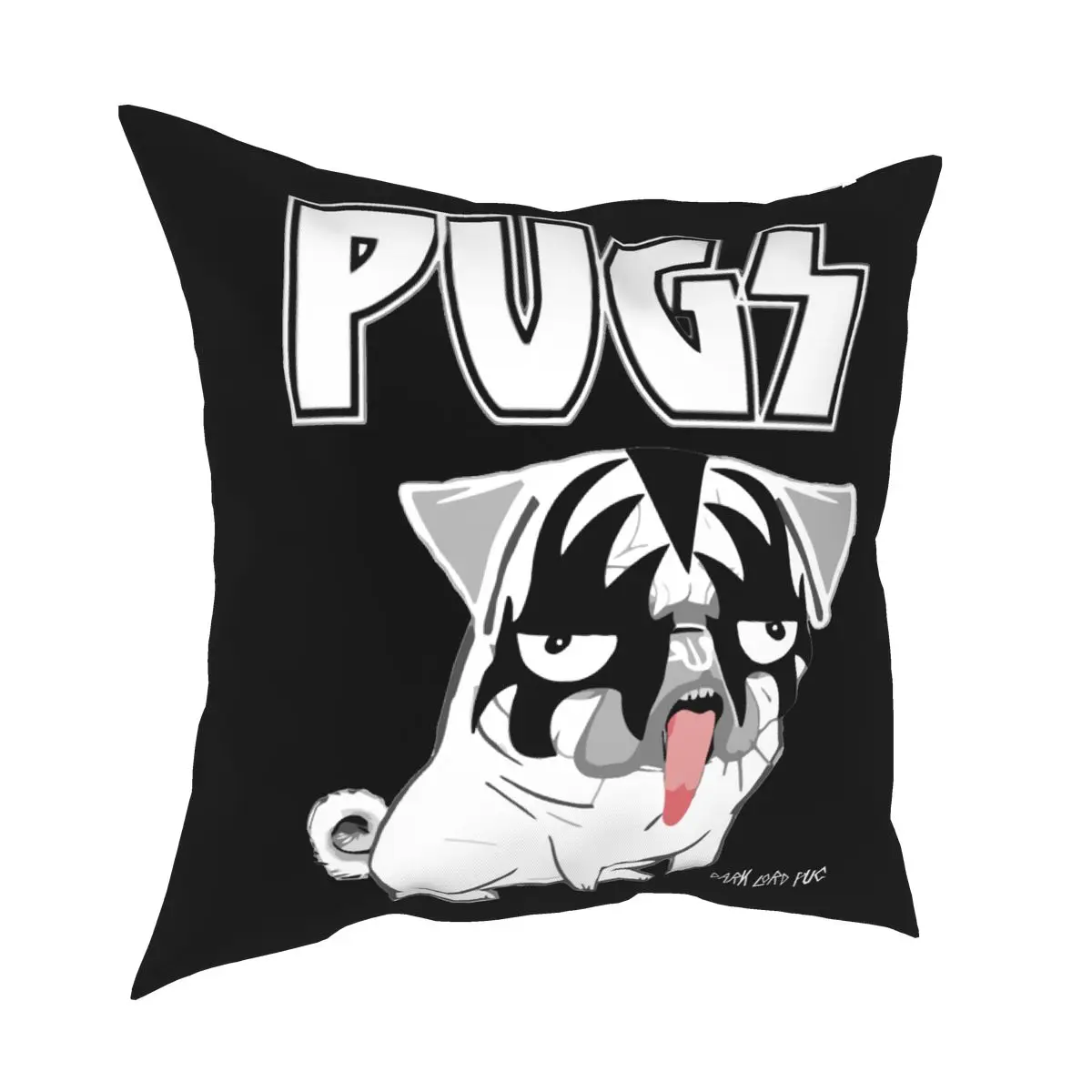 

Pug Life собака лижет Подушка Чехол Мягкий чехол для подушки из полиэстера Подарок Подушка Чехол, декоративная наволочка на молнии 18''