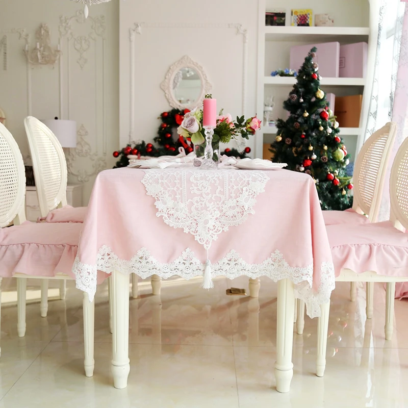 

New European Table Runner Luxury Lace Tablecloth Wedding Decoration Elegant Pendant Piano Cover Romantic Embroidery Table Covers