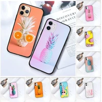 wcgen colorful pineapple phone case for iphone 11 12 mini 13 pro xs max x 8 7 6s plus 5 se xr case