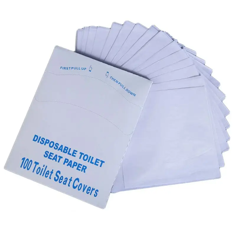 

100Pcs Disposable Toilet Seat Cover Flushable Paper Potty Shield for Kids Adults