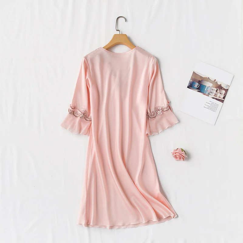 Лето 2020 розовая кружевная юбка с коротким рукавом conjunto feminino para dormir женская одежда