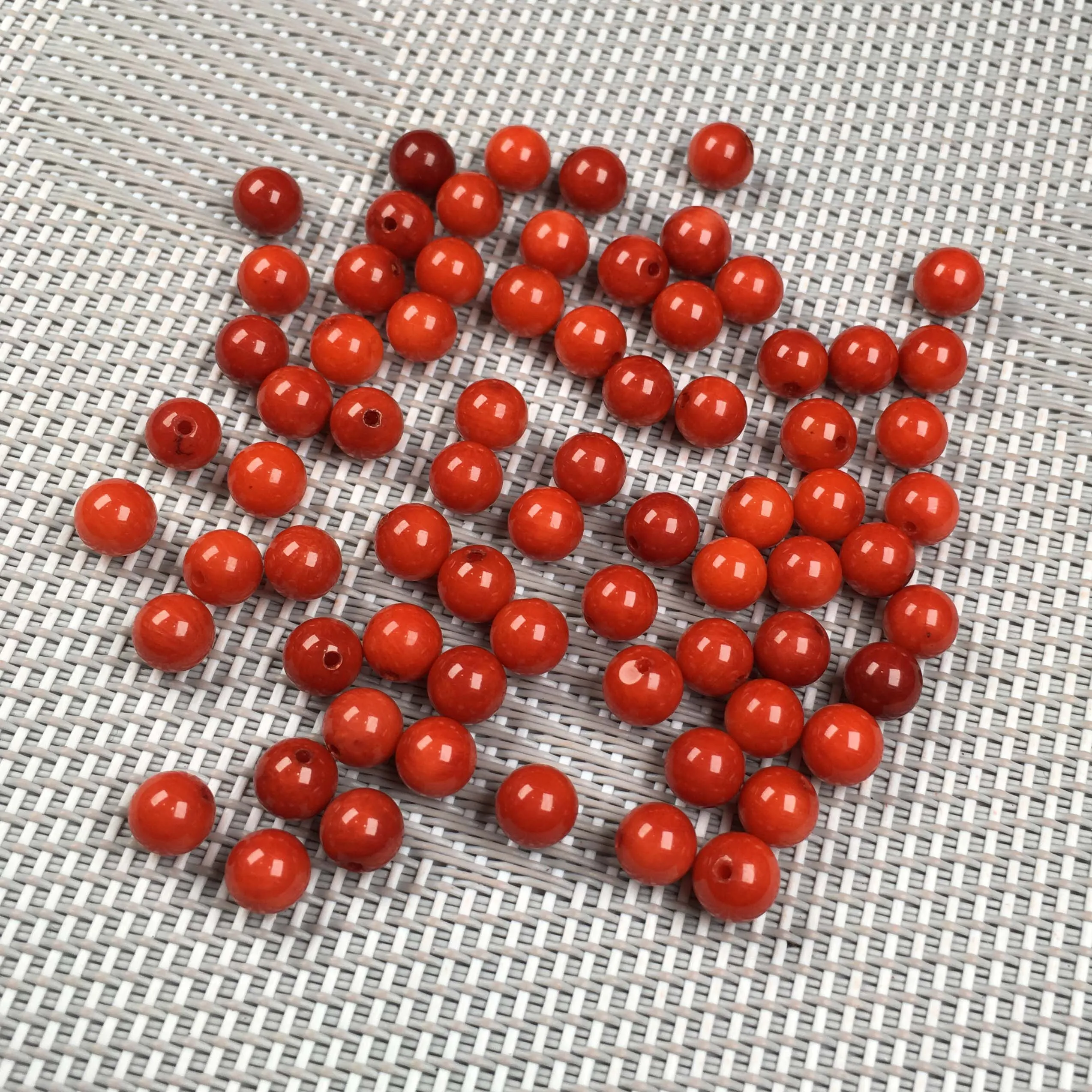 Fashion 1PC Natural Coral Round Cabochon Half Hole Beads for Making Jewelry DIY Stud Earring Accessories Loose Size 8mm | Украшения и