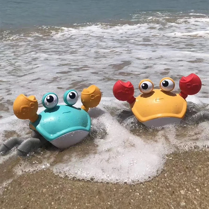 

2021 Kid Bath Toys Spring Clockwork Beach Toy WhaleTortoise Penguin Crab Baby Swim Wind-Up Chain Play Water Toy for Children Boy