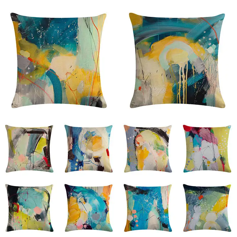 

45*45cm home artistic cushion covers no inner printed nordic housse de coussin throw pillow cover cushion case for home i860