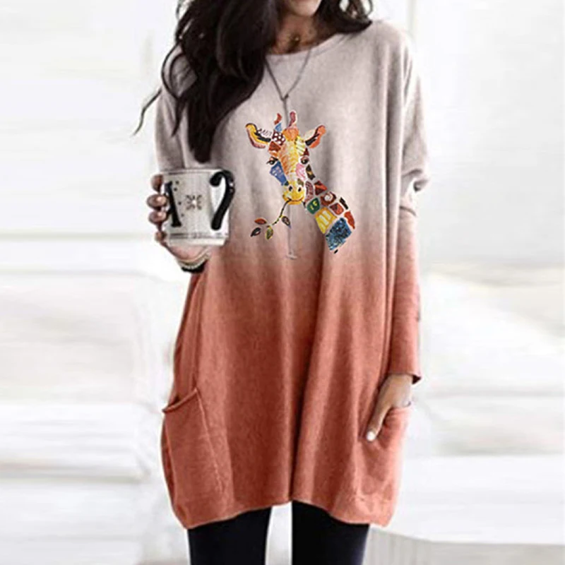 Женская осенне-зимняя Базовая футболка 5XL с V-образным вырезом и длинным рукавом