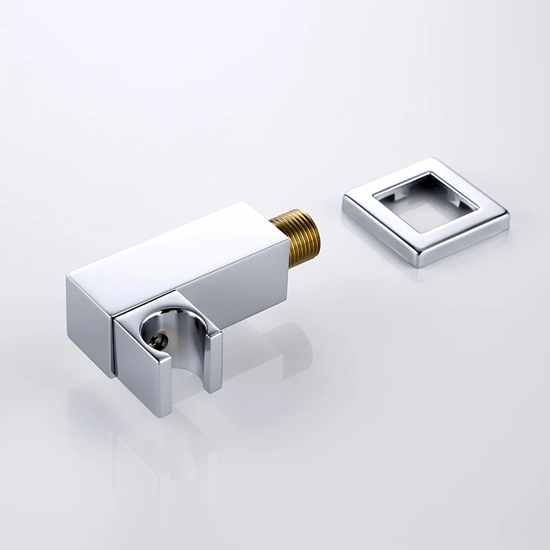 Silver Smesiteli аксессуары для ванной комнаты настенный ручной душ кронштейн душевая головка держатель для ванной ручной опрыскиватель палочка полировка хром - Цвет: Silver