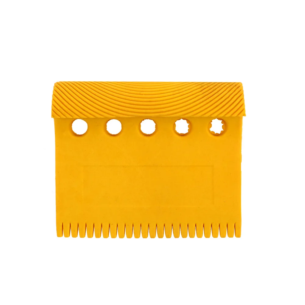 Резиновый инструмент для рисования по дереву с пятью отверстиями желтого цвета