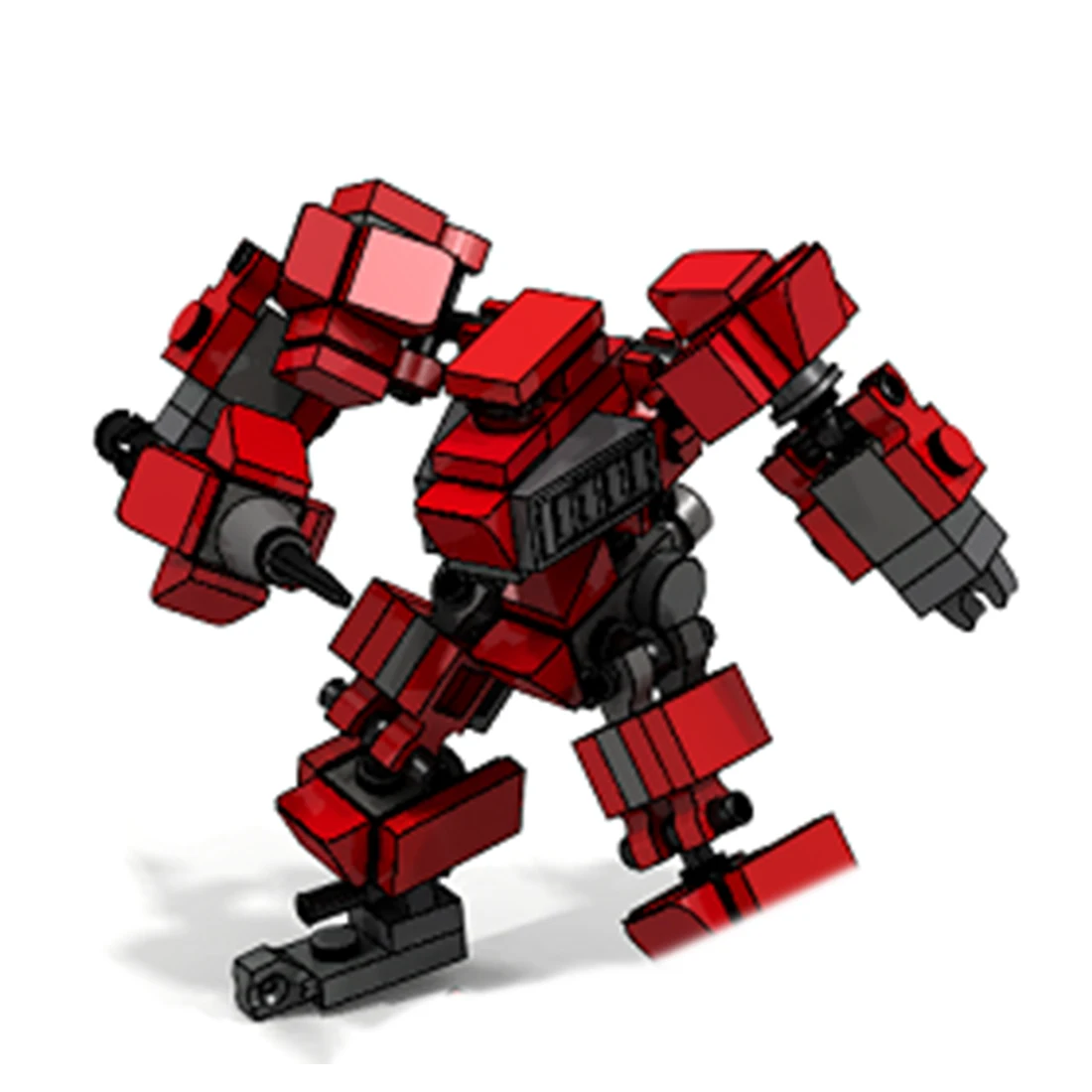 Moc Mini Mecha Боевая модель солдат Сборная небольшие строительные блоки Обучающий