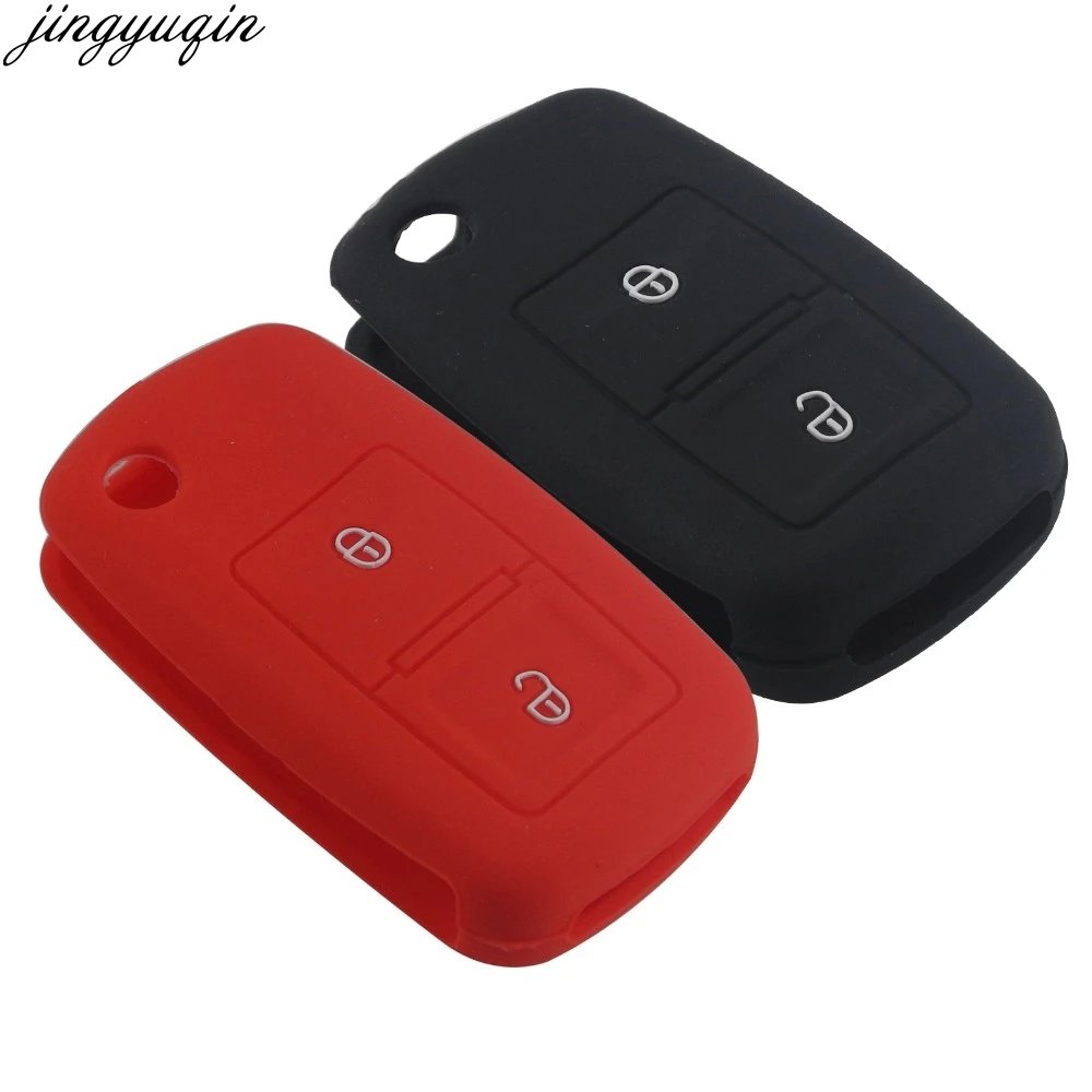 2 кнопки дистанционного силиконового резинового ключа автомобиля чехол для Vw MK4