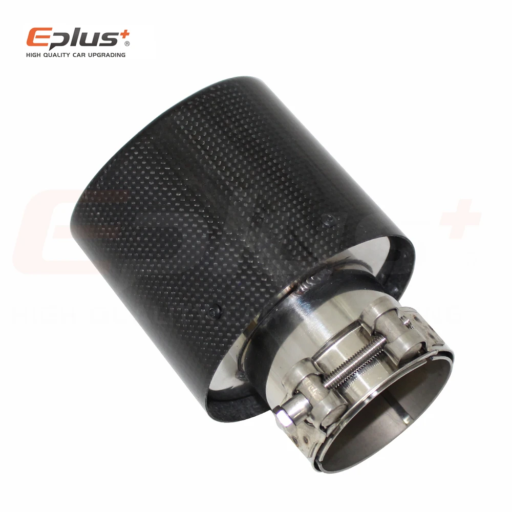 Автомобильная Глянцевая выхлопная система из углеродного волокна глушитель