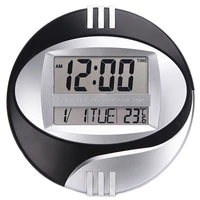 temperature display digital wall electronic clock lcd moderne calendar led bracket watch mute of home office decoration