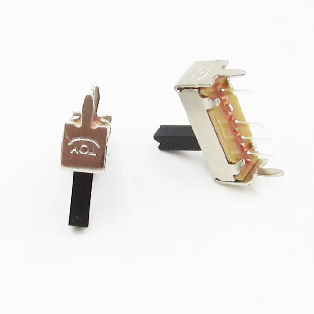 10PCS SS13D07 Slide Switch 1P3T 4Pin W/ Handle 6mm 3 position f diy electronics | Integrated Circuits