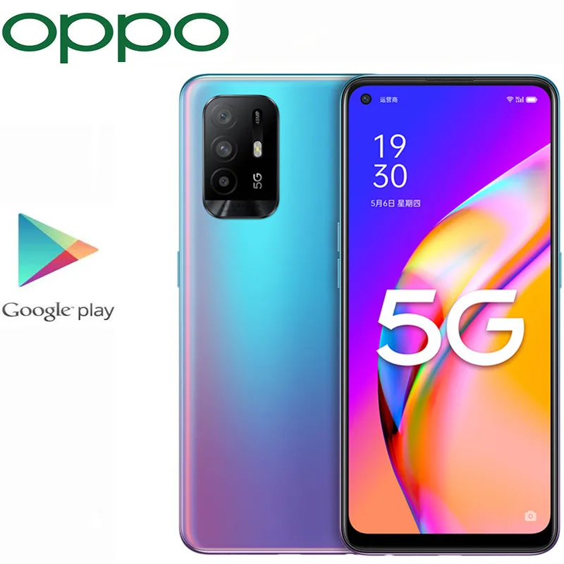 Оригинальный Oppo A95 5G мобильный телефон Dimensity 800U Android 11 0 6 43 &quotAMOLED 60 Гц 8 Гб