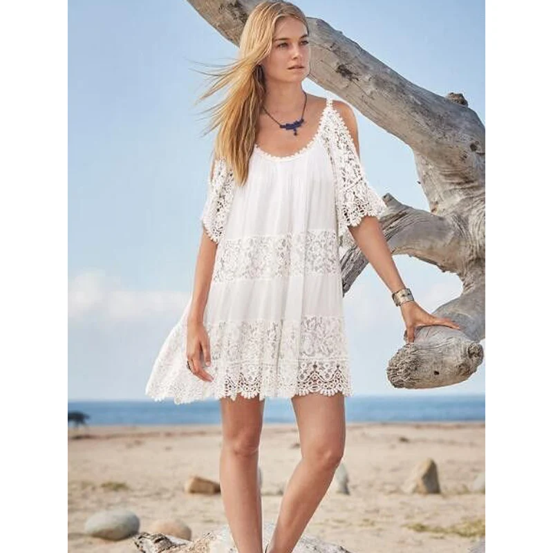 Бикини пляжная одежда накидка кружевной вязаный купальник Пляжное платье