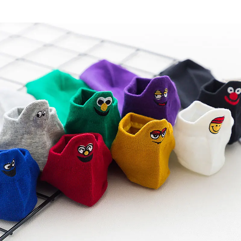 Уличные носки в Корейском стиле забавные белые розовые по щиколотку хип хоп