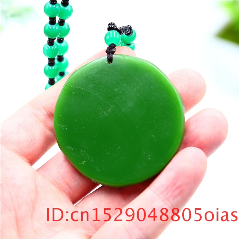 Зеленый нефрит Гуаньинь кулон ожерелье жадеит для мужчин китайский шарм женщин