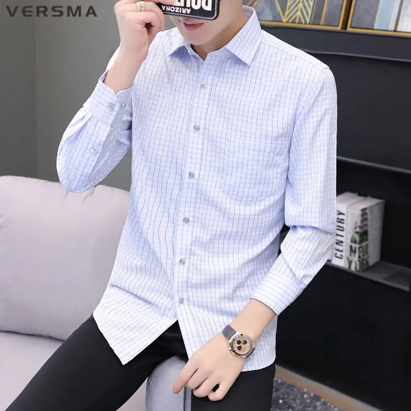 Рубашка мужская приталенная из хлопка с длинным рукавом в красную клетку |