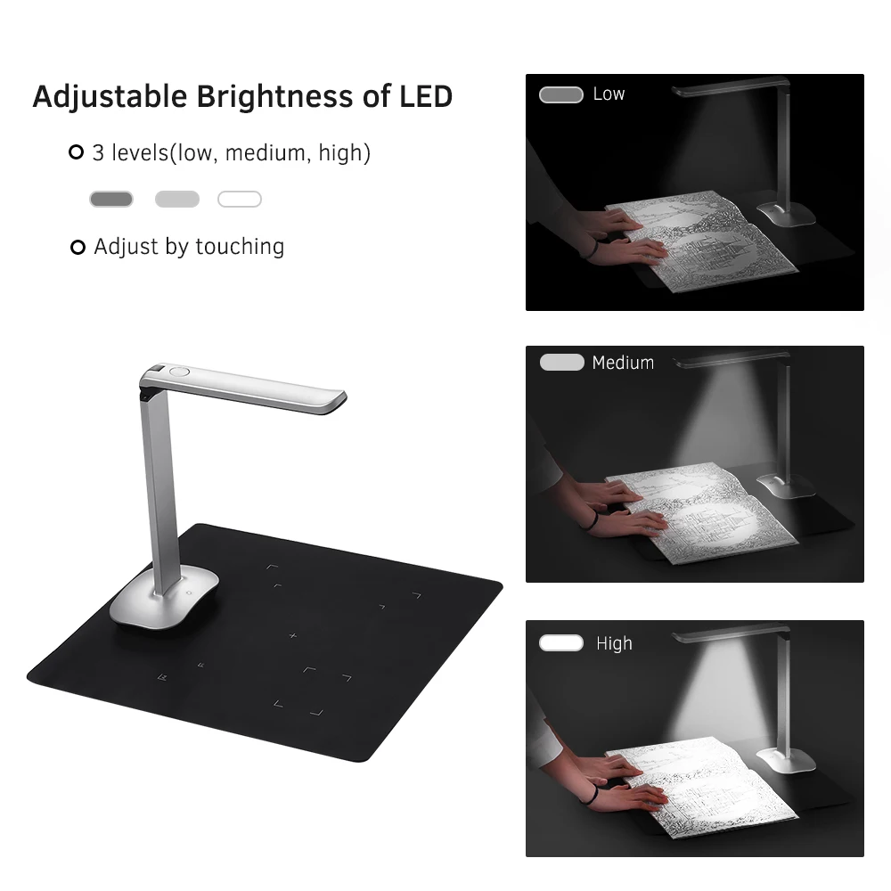 Aibecy F50 складной HD USB книга фото документ камера сканер 15 мегапикселей A3 и A4