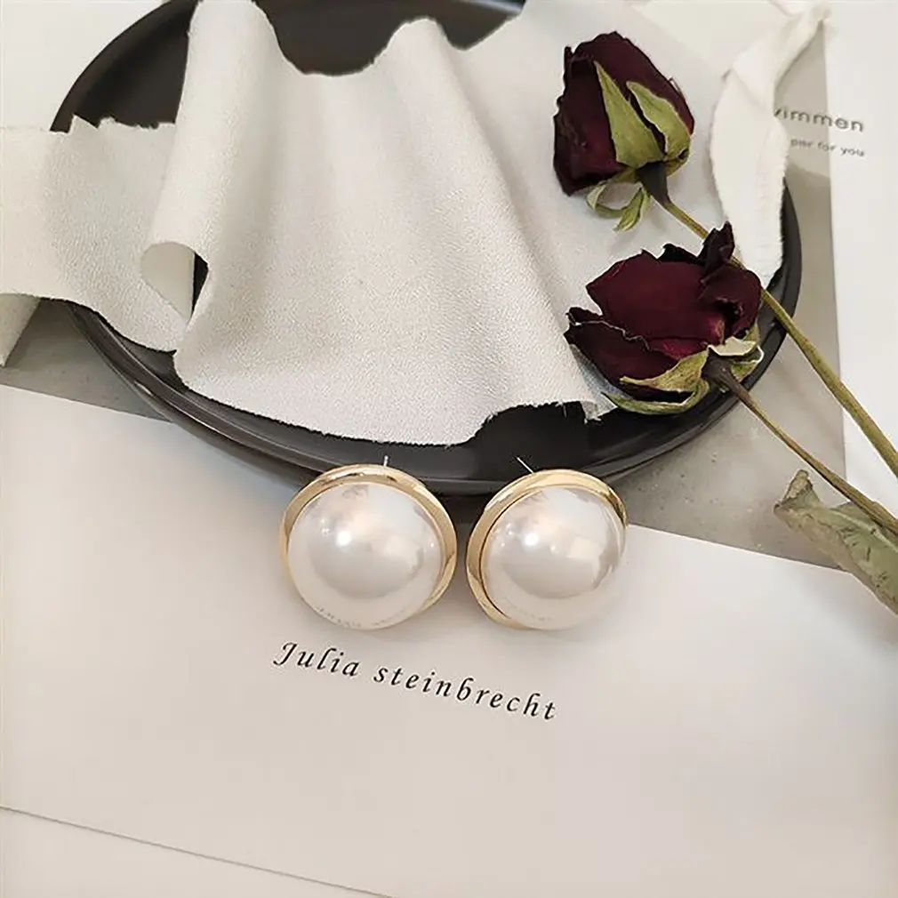 2020 Новые простые женские серьги с жемчугом корейские темпераментные на