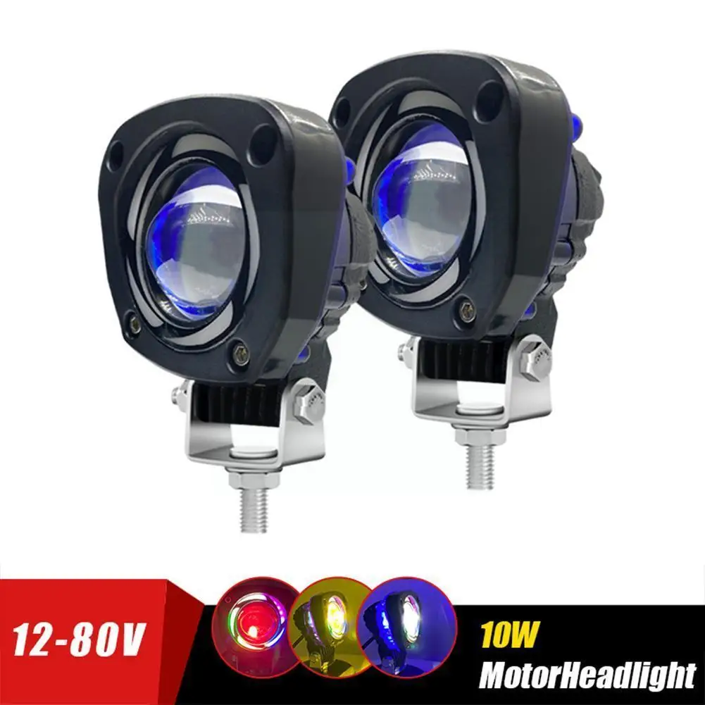 

Motorcycle Angel Eyes Headlight Fog Light Work Spotlights Car Bicycle Lamp Led Accessories Bright Q0O2