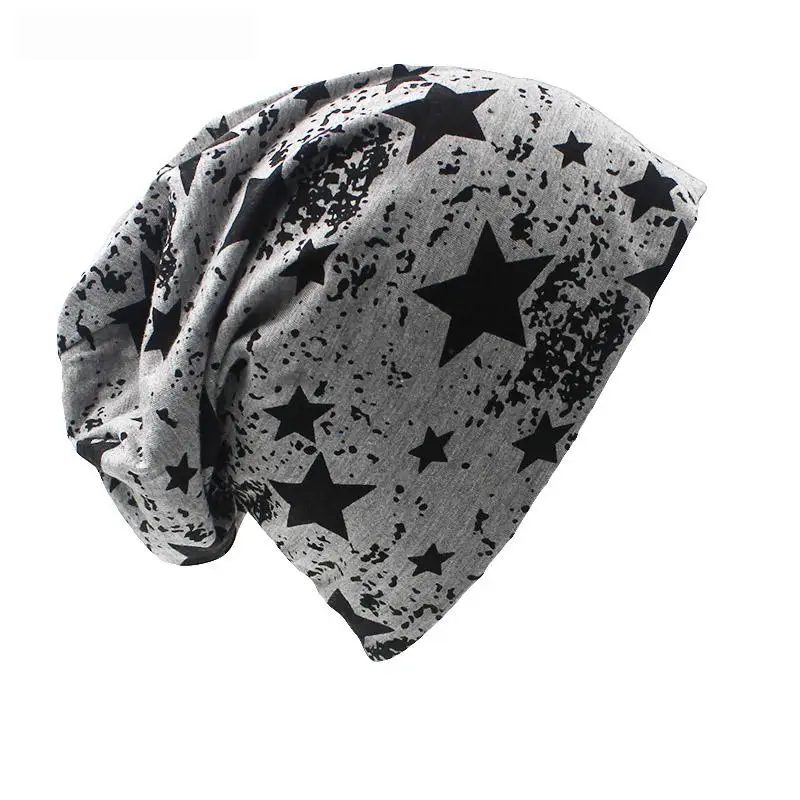 2019 осенние и зимние женские шапки со звездами тонкие шапочки с черепами мужские