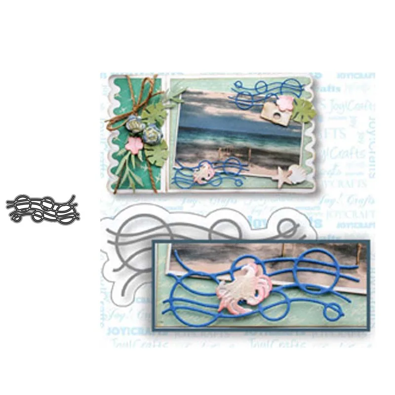 JC круг волнистой линией металлический Трафаретный вырубной штамп Скрапбукинг