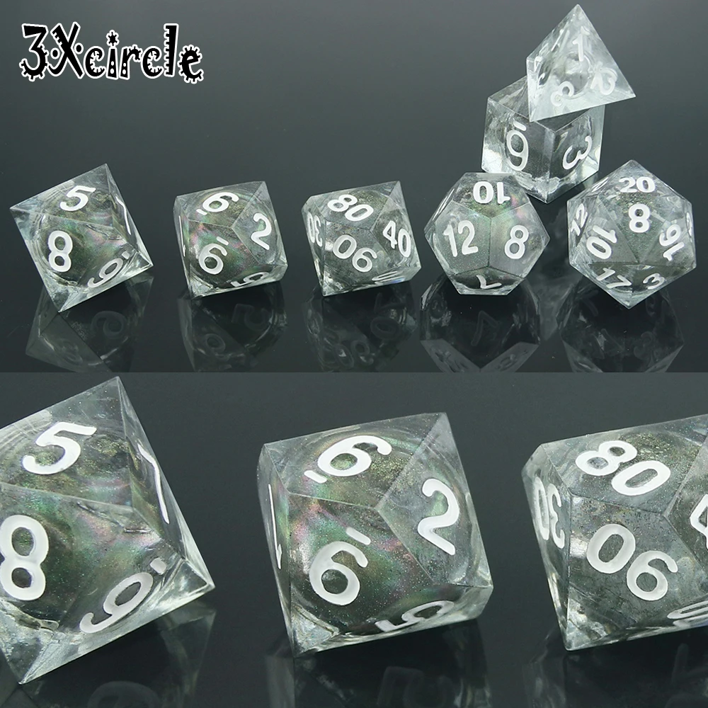 Высококачественный нежный многогранный набор квадратных угловых игральных