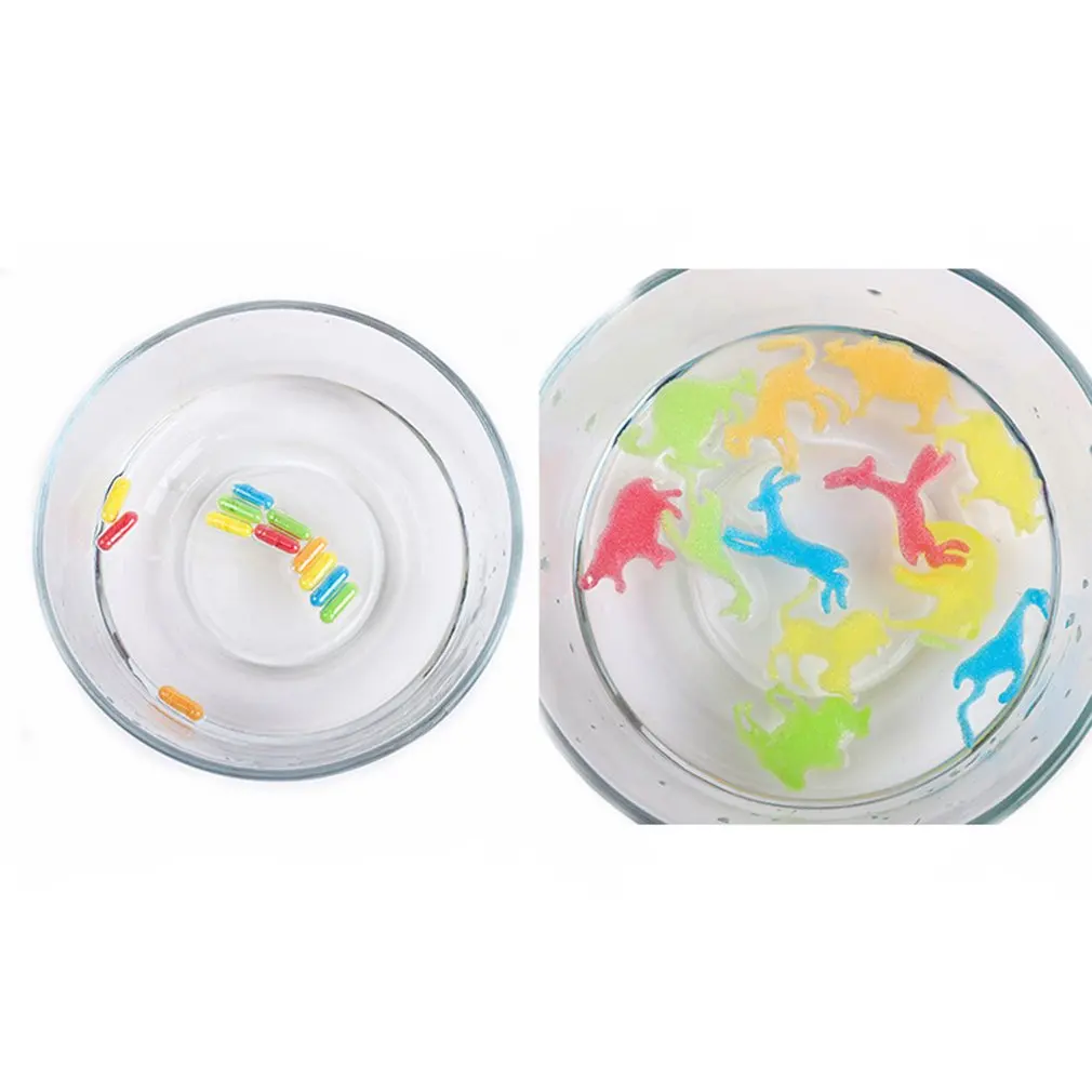 

12pcs/Set Early Educational Toy New Magic Soft Baby Toys Kids cartoon dinosaur Toys Bath Toy Grow capsule 1 set