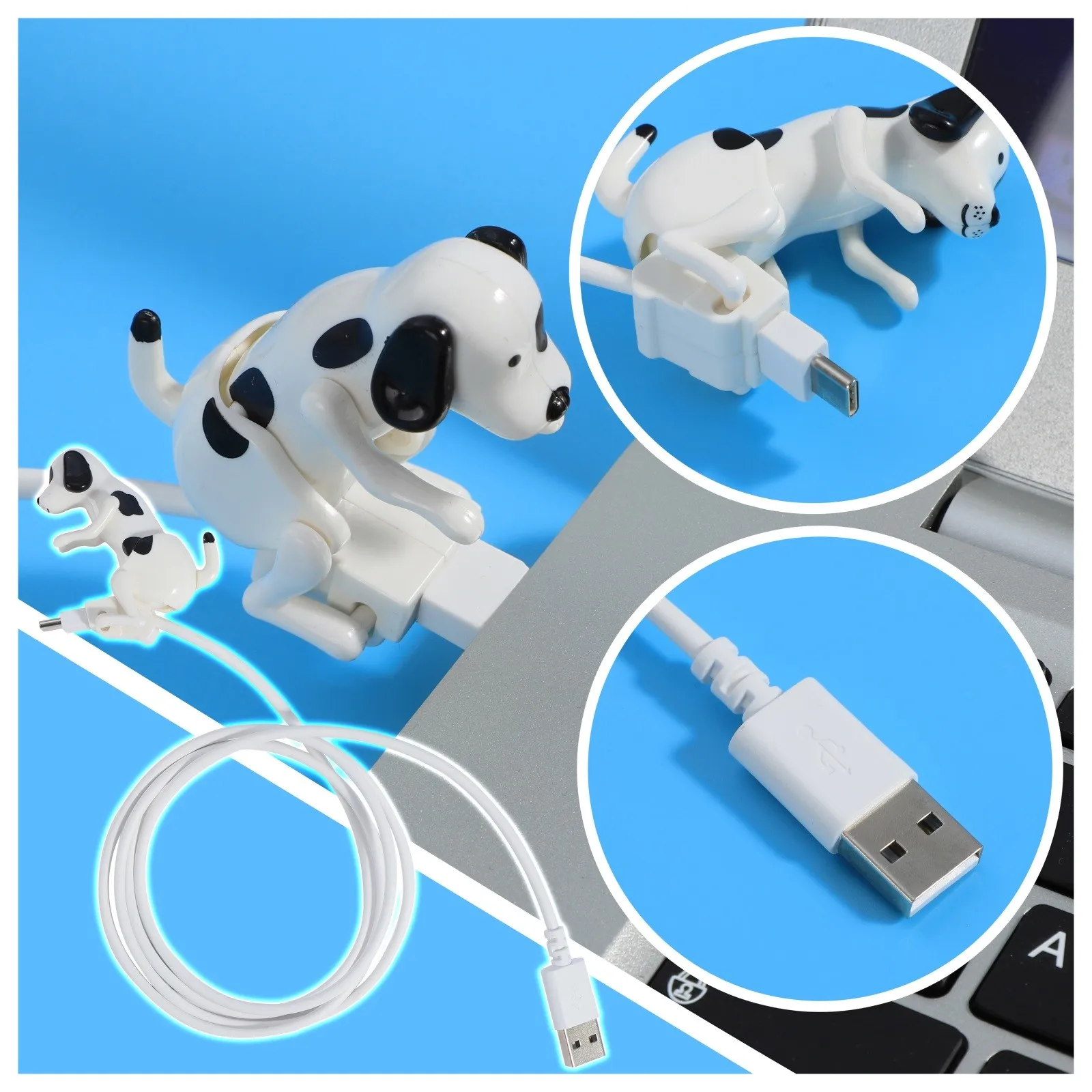 

Phone Charging Cables High Quality Fashion Cute Durable Mini Humping Dog Toy Smartphone Cable Charger Data ABS Charging Line