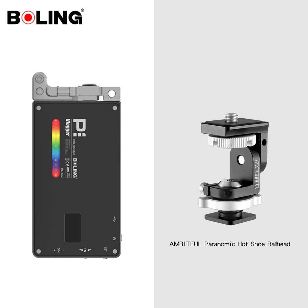 Kit 2 Boling BL-P1 RGB P1 2500 K-8500 K светодиодный светильник с регулируемой яркостью для видеостудии DSLR камера светильник для Vlogging Live - Цвет: Kit 2