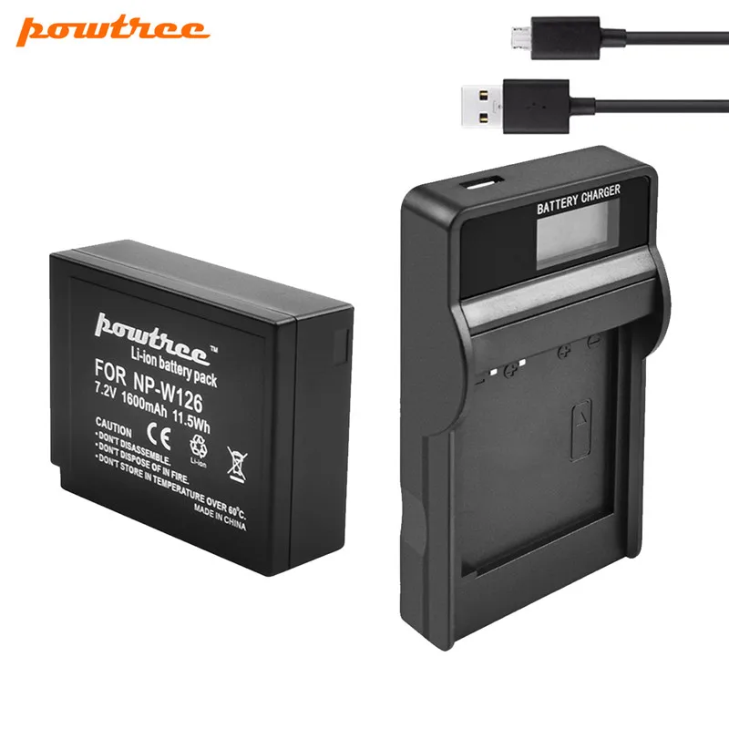 Зарядное устройство Powtree для фотоаппарата Fujifilm FinePix HS30EXR HS33EXR 7 2 А · ч|Цифровые