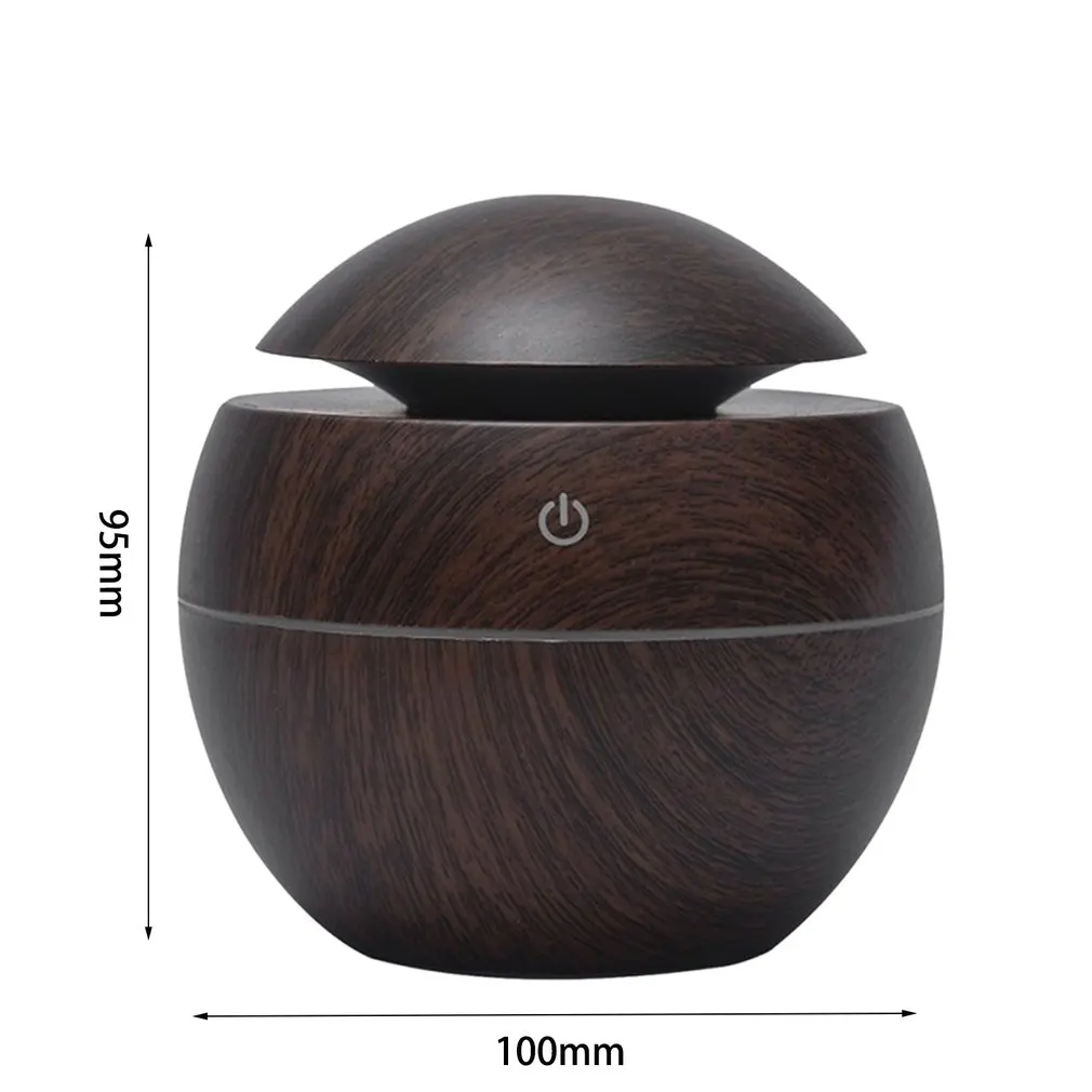 

Electric Humidifier Essential Aroma Oil Diffuser Ultrasonic Wood Grain Air Humidifier USB Mini Mist Maker LED Light For Home
