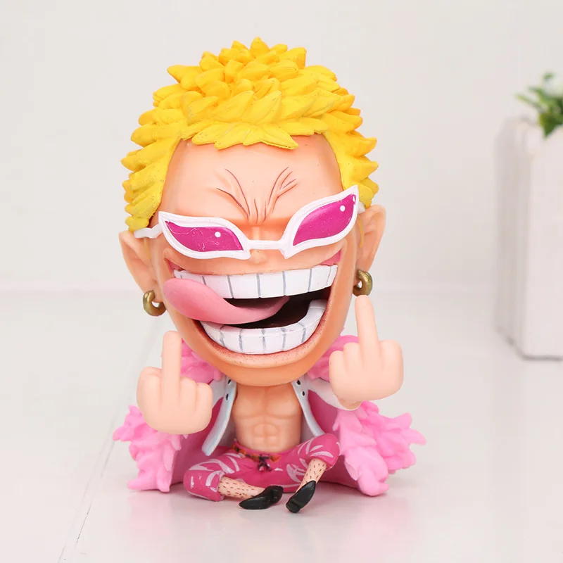 doflamingo bag Luffy Figure one piece Figure Sanji Roronoa Зоро удерживает винную бутылку Franky Автомобильные украшения GK ver. ПВХ модель подарок аниме фигура - Цвет: doflamingo bag
