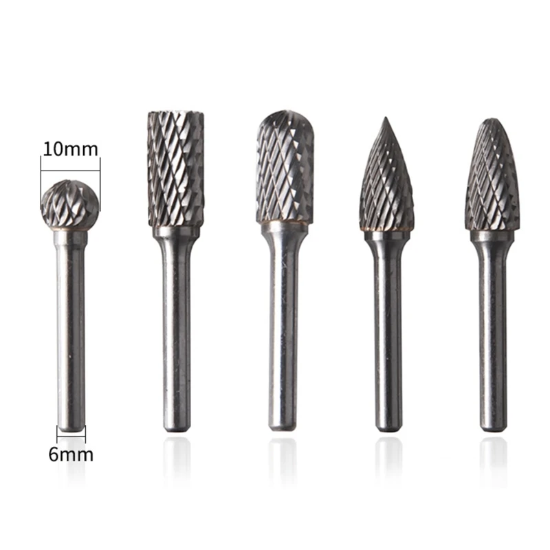 

5 Pcs Electric Drill Tungsten Steel Grinding Head Tungsten Carbide Bur Set 28GF