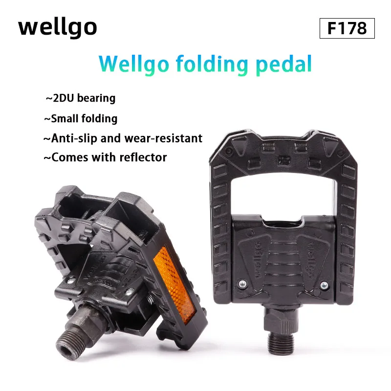 

Wellgo F178 F265 Sealed Bearing Aluminum Alloy/PP Folding Pedals Are Suitable For MTB Folding Bikes And Other Bicycle Parts