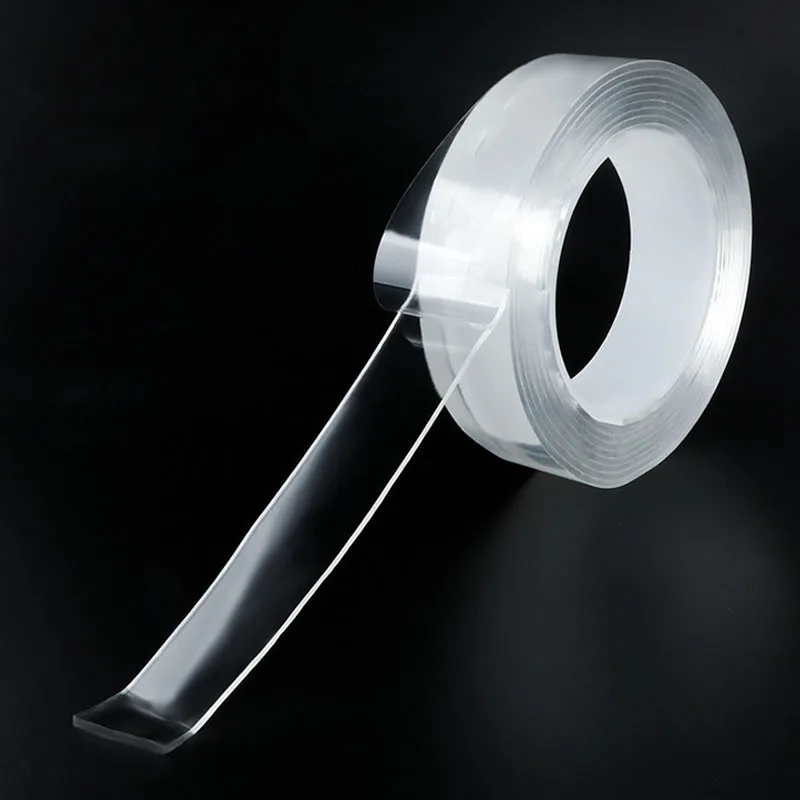 Двухсторонний клей 1/2/3/5 м наноклейкая лента не оставляющая следов прозрачный