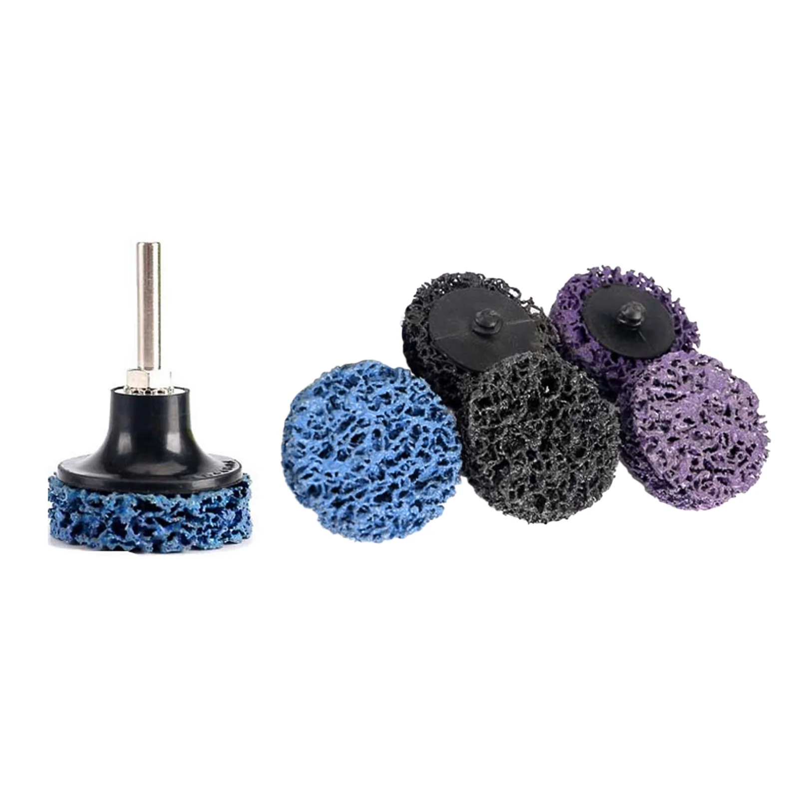 

Ленточные диски, 2 дюйма, 6 шт., колесо для зачистки с 1 хвостовиком для угловых шлифовальных машин для удаления краски, лака, окисления, сварны...