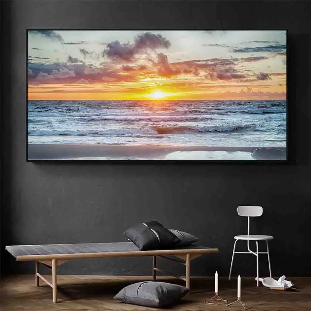 

Charm Travel Scenery Beach Seascape Sunset Posters Landscape Nordic Print Canvas Poster Painting Wall Art Pictures Home Decor
