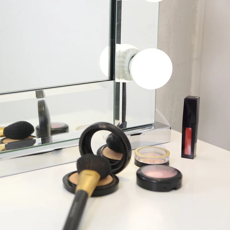 Большое голливудское зеркало светильник кой настольные столешницы лое с