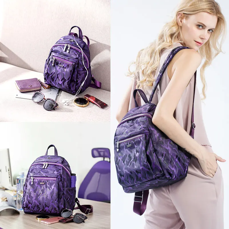 

2021 New Women's Backpack Leisure Backpack Women's Korean Travel Backpack Small Versatile Lightweight Schoolbag Travel Bag