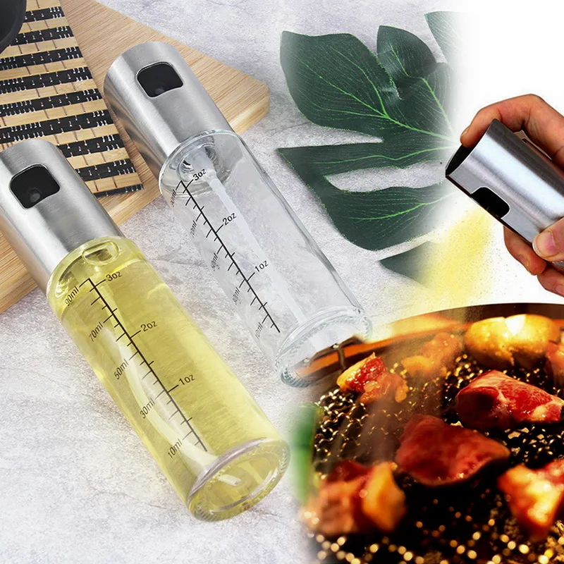Распылитель оливкового масла стеклянный Диспенсер со шкалой для приготовления