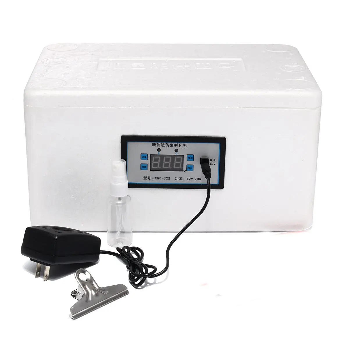 

New 22 Position Automatic Digital Family Eggs Incubator Chicken Poultry Hatcher Home Foam Waterbed Incubator 31x20x22cm