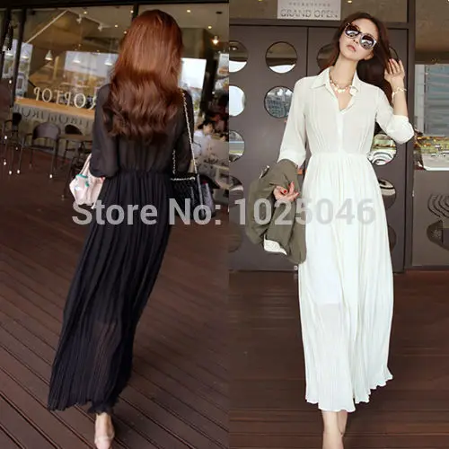 Модная женская шифоновая накидка в Корейском стиле длинное пляжное платье